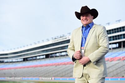 Brendan Fraser stands on the grid prior to the Monster Energy Nascar Cup Series on March 31, 2019 in Fort Worth, Texas. Getty Images