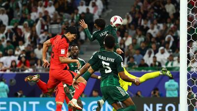 South Korea's Cho Gue-sung scores their equaliser. Reuters