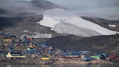 The village of Ittoqqortoormiit near in eastern Greenland. US company Greenland Energy sparked an outcry when it unloaded equipment for exploratory drilling last month. AFP