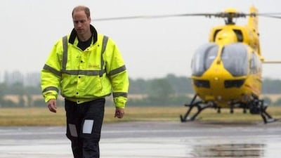 Prince William retired from the East Anglian Air Ambulance service on Thursday. Credit: PA
