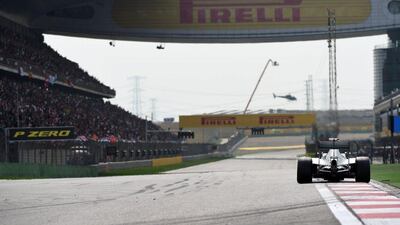 Mercedes driver Nico Rosberg shown leading the Chinese Grand Prix on Sunday during his win the third race of the Formula One season. Johannes Eisele / AFP / April 17, 2016