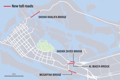 Four toll gates are in place at four bridges in Abu Dhabi. The National
