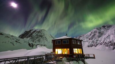 Alaska's Sheldon Chalet offers prime Northern Lights viewing opportunities. Courtesy Jeff Schultz
