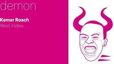 On his Twitter avatar, Kemar Roach is posing next to a sports car. The picture says all you need to know about his love of speed. He may not push the speedgun quite as far as the likes of Dale Steyn, Adam Milne or Mitchell Johnson, but his return after injury adds much missed potency to the West Indies attack. And he likes World Cups. He took a hat-trick against the Netherlands four years ago. - Paul Radley (Illustration: Mathew Kurian / The National and Kevin Jeffers / The National)