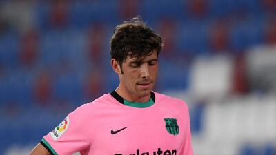 SUBS: Sergi Roberto, 4 - On for Araujo after 48 minutes. Went straight into right back position. Beaten in the air for Levante’s goal. Was moved into midfield after 73 with his defensive role not working. A horrid night for the Catalan. Getty