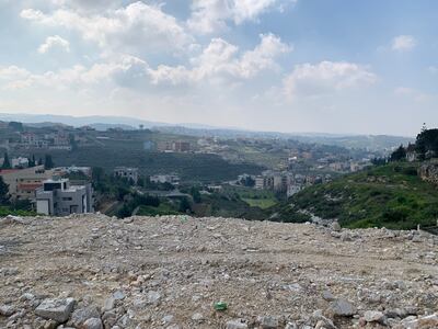The southern Lebanese village of Jouaiya, where a Hezbollah commander was killed in an Israeli strike on Monday while travelling on a road nearby. Jamie Prentis / The National