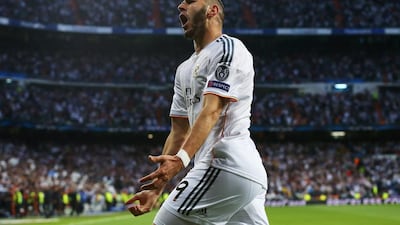 Karim Benzema shown during the Champions League semi-final against Bayern Munich on April 23. 2014. Martin Rose / Bongarts / Getty Images