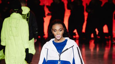 Winnie Harlow walks the runway at the Tommynow spring 2020 show on February 16, 2020. Getty Images