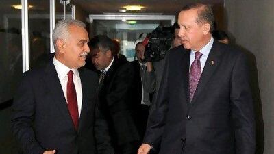 Iraq's Vice President Tareq Al Hashemi, left, has been in Turkey since April 9 meeting Prime Minister Recep Tayyip Erdogan and other officials.
