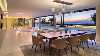 The property has a formal and an informal dining room.