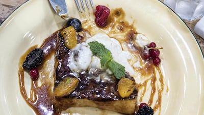 The 'Naughty French Toast' from Raw Coffee Company's new New Zealand-inspired menu. Antonie Robertson /The National