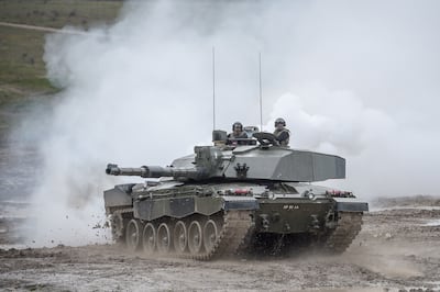 A British Challenger II main battle tank. PA