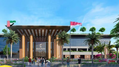 A rendering of the hospital in Indonesia, a project overseen by the International Humanitarian and Philanthropic Council. Photo: Wam