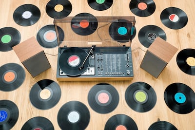 A vinyl player. Getty