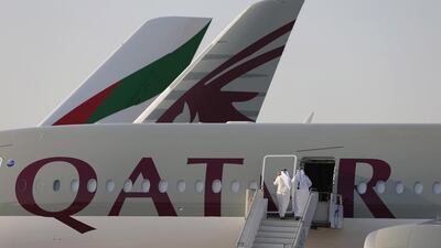 Younger carriers in the the Arabian Gulf region such as Qatar Airlines, above, are expanding their fleet. Kamran Jebreili / AP Photo