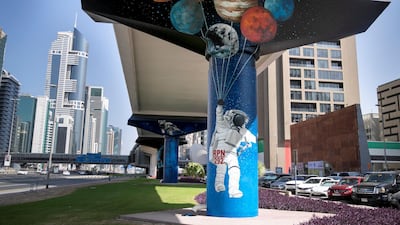 The Metro Murals initiative, run by Brand Dubai, will see Dubai's transport pillars given a paint job. Reem Mohammed/The National