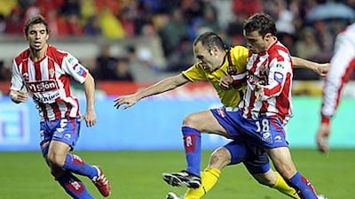 Andres Iniesta, centre, says that Barcelona's youngsters are ready for first team action.