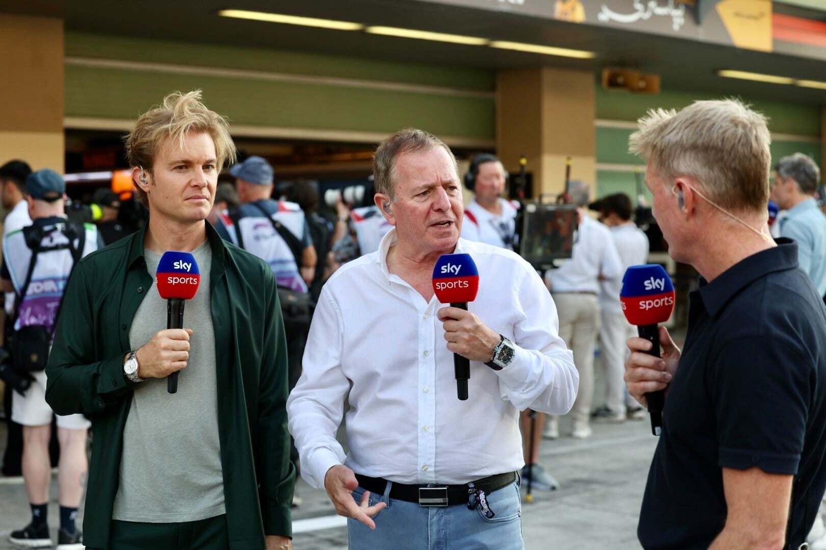 Nico Rosberg and Martin Brundle