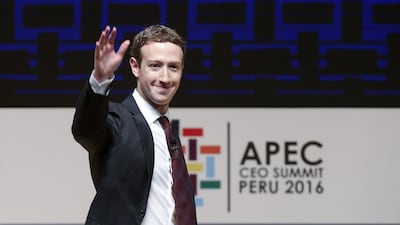 A report by Oxfam shows that the wealth of just eight men – including Mark Zuckerberg – equals that of the 3.6 billion people who make up the poorest half of the world’s population and survive on less than $2 (Dh7.35) a day. Esteban Felix / AP Photo