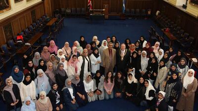Sixty-three female students from the UAE, Egypt, Qatar and Malaysia met Bob Duncan, lord provost of Dundee, during the Al Maktoum College of Higher Education summer school in Scotland. Wam
