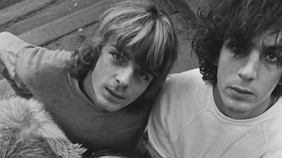 English rock band Pink Floyd in November 1967. From left to right: Nick Mason, Roger Waters, Richard Wright, Syd Barrett. Baron Wolman / Iconic Images / Getty Images.