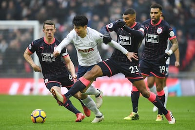 Son Heung-min, in white, is enjoying a successful stint at Tottenham Hotspur. EPA