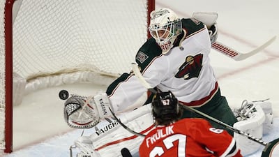 Goaltender Josh Harding of Minnesota Wild is managing to still be a standout player as he deals with multiple sclerosis. Jim Young / Reuters