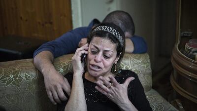 The mother of 19-year-old Mohammed Musalam, an Arab Israeli executed by ISIL in Syria, is pictured in her East Jerusalem home on March 11, 2015. Ilia Yefimovich/Getty Images