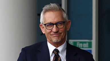 Gary Lineker, former England footballer turned sports TV presenter. AFP