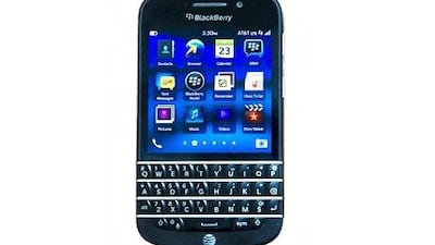 The new BlackBerry Q10 has the traditional full qwerty keypad. David Paul Morris / Bloomberg News