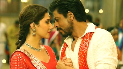 Shah Rukh Khan stars as a gangster in his latest film, Raees, alongside Pakistani actress Mahira Khan. Courtesy Red Chillies Entertainment