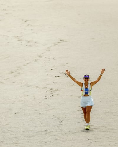Alice Bugeja, an endurance runner, founded the running brand mileoff. Photo: Alice Bugeja