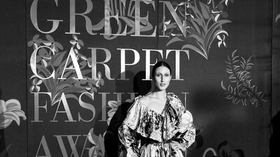 Model Anna Cleveland attends the Green Carpet Fashion Awards during Milan Fashion Week spring / summer 2020. Getty Images