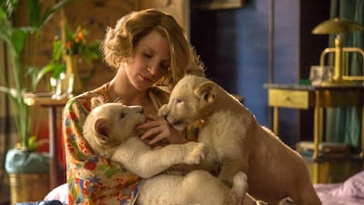 Jessica Chastain as Antonina Zabinski in The Zookeeper’s Wife. Anne Marie Fox / Focus Features