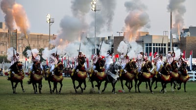 A traditional equestrian display starts Moroccan Heritage Week with a bang at the Abu Dhabi Equestrian Club. Rashed Al Mansoori / Crown Prince Court - Abu Dhabi