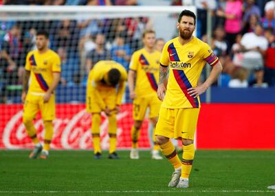 Barcelona took the lead against Levante before imploding in the second half. Reuters