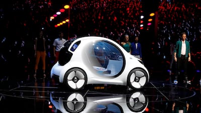 The new Smart concept autonomous car Vision EQ fortwo model. Kai Pfaffenbach / Reuters