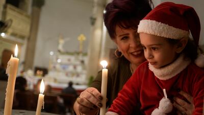 Egyptian Donciel Maykel Nasr, 5, at Saint Joseph's Catholic Church in Cairo. AP