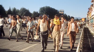 Tifosi fans in 1970. Getty