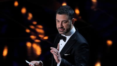 Host Jimmy Kimmel at the 90th Academy Awards. Lucas Jackson / Reuters