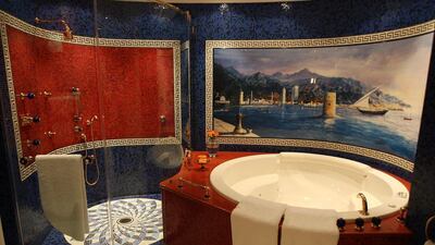A suite in the Burj Al Arab hotel in Dubai. (Pawan Singh / The National)