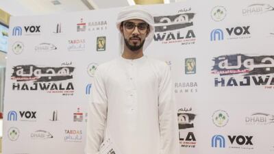 Yousef Almahmoodi at the red carpet premiere for Hajwala. Vidhyaa for The National