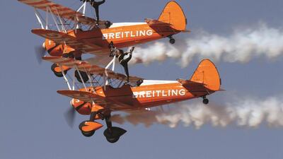 Breitling Wingwalkers will be at the Al Ain Air Championship. Courtesy Abu Dhabi Tourism & Culture Authority