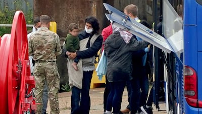 The latest crossings saw large groups of people, including young children, brought ashore in Ramsgate before leaving the Kent port on double-decker buses. PA