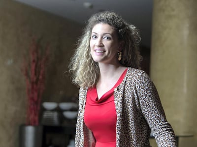 Sorcha Coyle, Irish teacher at Rashid School for Boys, says there is much to do before Irish teachers will consider returning home. Leslie Pableo for The National