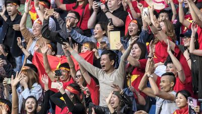 Vietnam supporters celebrate.