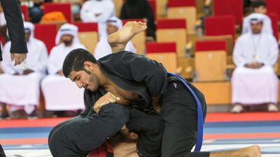 Thani Mishal Al Blooshi proved dominant in the U18 Challenge Championship at Mubadala Arena at the weekend. Leslie Pableo for The National