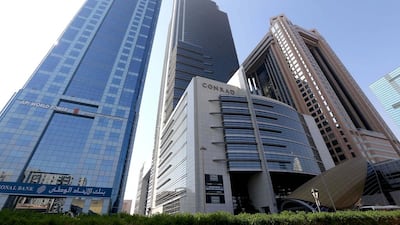 The Conrad hotel on Sheikh Zayed Road in Dubai. Pawan Singh / The National