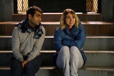 Kumail Nanjiani as Kumail and Zoe Kazan as Emily in 'The Big Sick'. Photo by Sarah Shatz