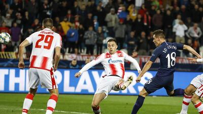 Giovani Lo Celso scores the opening goal. Getty